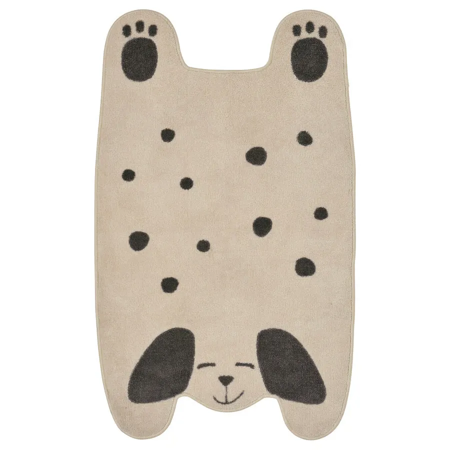 DRÖMSLOTT Rug - dog-shaped off-white/grey 66x110 cm