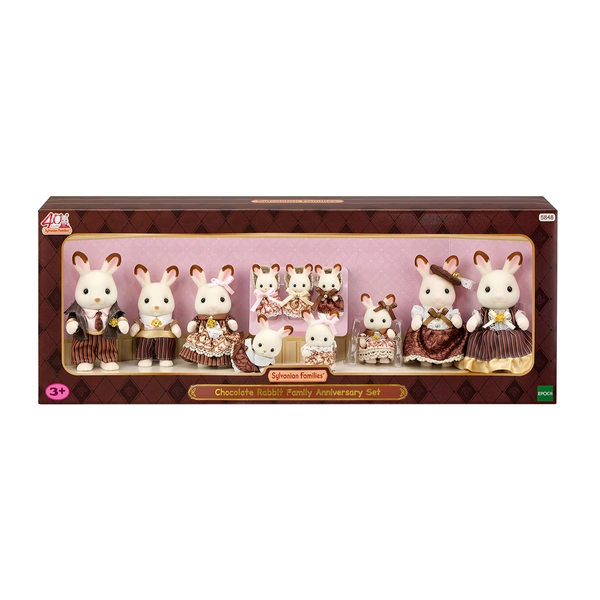 Mini muñecas mini mundos Set de Aniversario Familia Conejo Chocolate Sylvanian Families