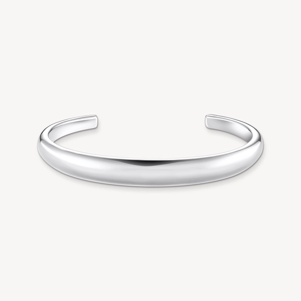 Silver bangle in timeless design