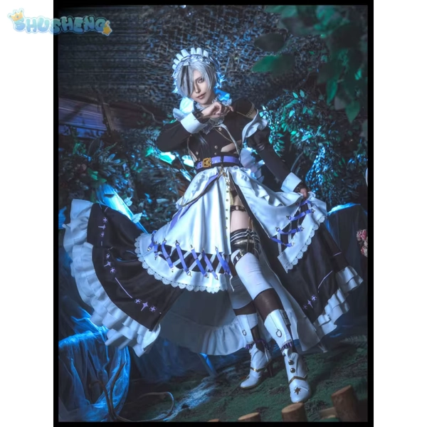 Game Nu: Carnival Blade Cosplay Costume Halloween Carnival Sweet Maid Dress Accessories Prop Set Woman Man Lolita Blade Uniform - AliExpress 200000532