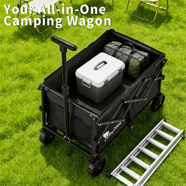 TEMU 780lbs/500lbs/390lbs Heavy Duty Collapsible Wagon, All Terrain Folding Utility Cart With And 600d Oxford Fabric, No , Portable Garden Wagon With