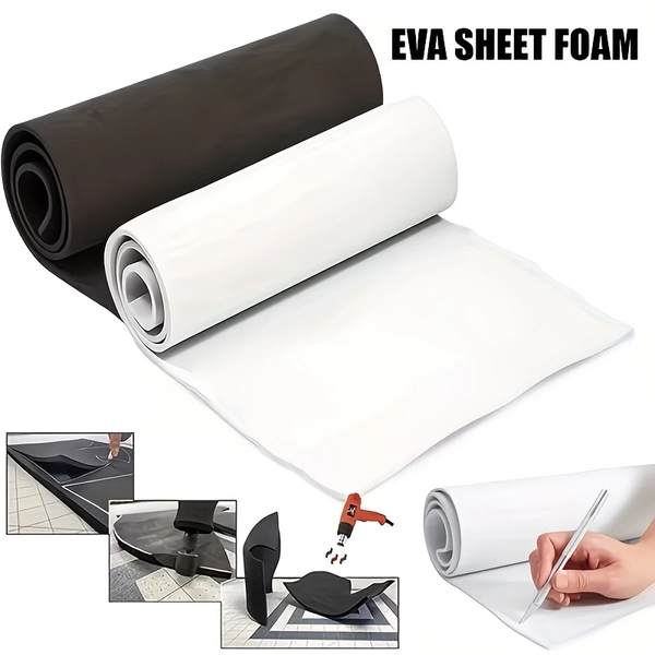 High Density EVA Foam Board for Crafts And Cosplay Props - Thickness 1Mm to 10Mm, Black Or White, 35.56cm X 99.06cm - Perfect for Model Carving And Handicraft Projects, Foam Board for Crafts