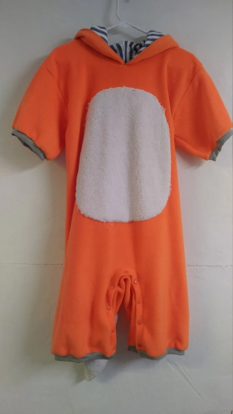 ABDL Fox Romper Sleeper Onsie with Snap Crotch, Ears, Tail, and Hood, Custom Made S M L XL 2xl with your measurements