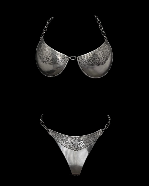Velora Cross Etched Armor - Bra / A to C