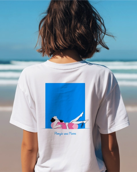 T-shirt sérigraphié Plongée sous Marine – Coucou Aurélien — Coucouaurelien