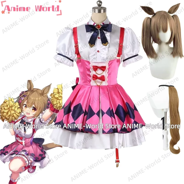 ăCustom SizeăUma Musume Pretty Derby Smart Falcon Cosplay Costume Halloween Christmas Carnaval Party Role Play Clothing Wig