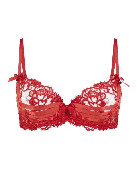 Dioni Plunge Underwired Bra in Red | By Agent Provocateur
