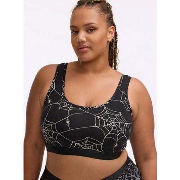 Torrid | Unlined Cotton Scoop Bralette in Multi