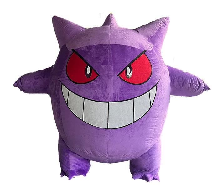 2m Inflatable Gengar Costume Adult Blow Up Mascot Suit