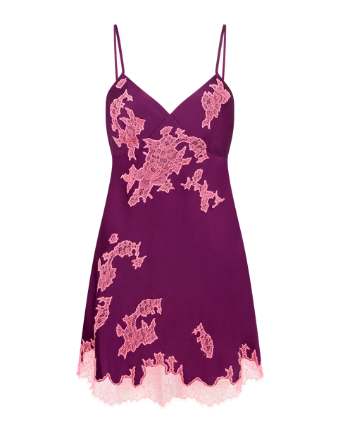 Christi Short Slip in Plum/Baby Pink | By Agent Provocateur