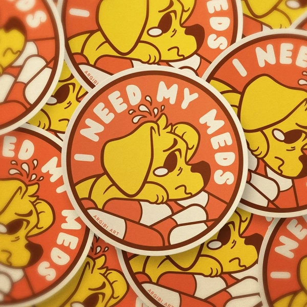 I Need My Meds Sticker