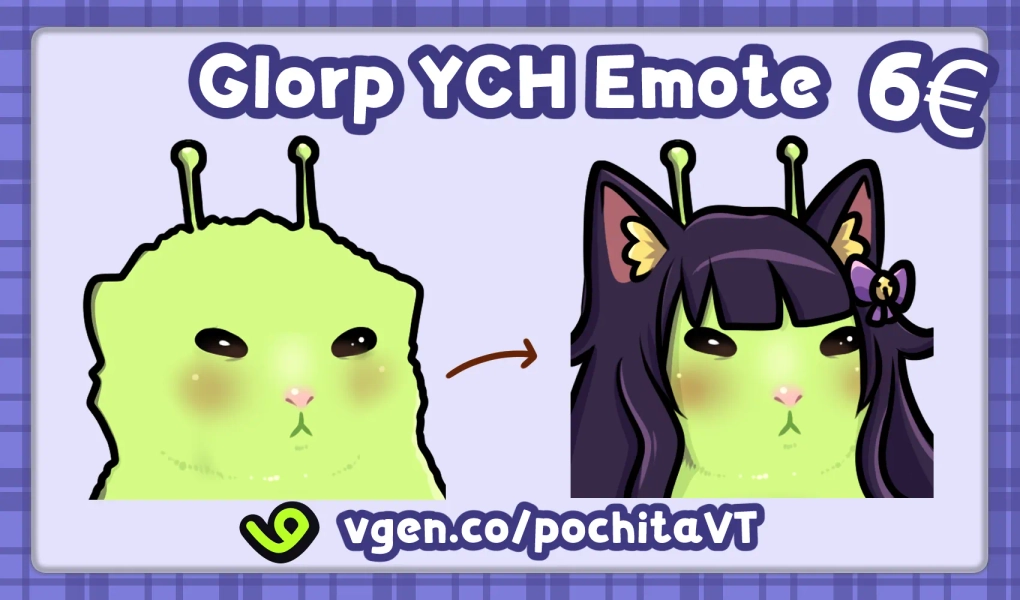 YCH - Custom Glorp Emote Meme by PochitaVT (@pochitaVT)