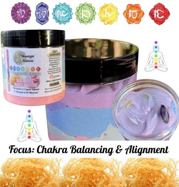Chakra Body Butter | 7 Touches of Energy | Sea Moss Body Butter - Etsy