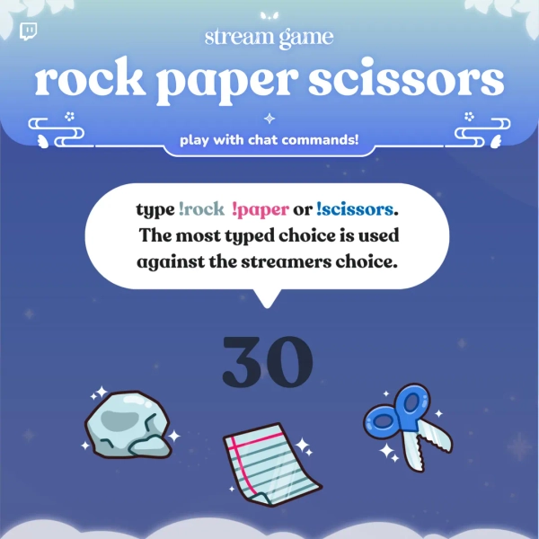 Rock Paper Scissors Stream Game | Game With Chat | Customizable Colors | Streamelements | Widget for Twitch Streams - Etsy