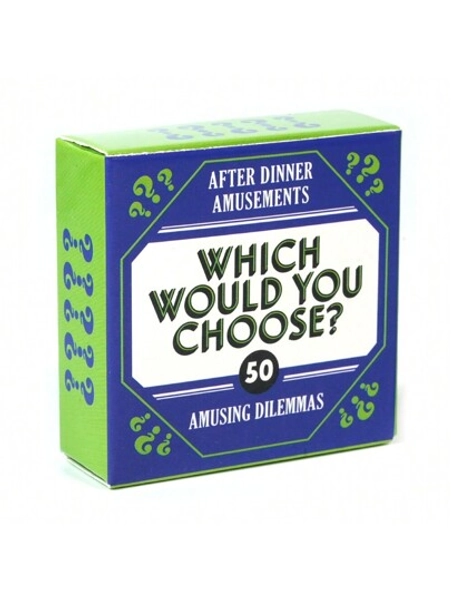After Dinner Amusements Which Would You Choose 50 Amusing Dilemmas Dinner Party Conversation Card Game, Games, Board Games, Card Games, Board Games, Card Games For Adults, Tarot Cards