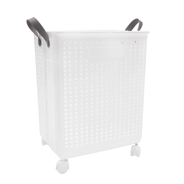 Rebrilliant Plastic Rolling Laundry Hamper with Handles & Reviews | Wayfair