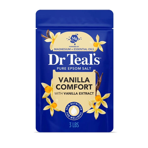 Dr Teal's Epsom Salt Magnesium Soak, Vanilla Comfort, 3 lbs - Walmart.com