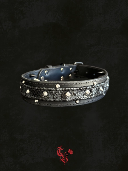 LIMITED | Reverse Spike Collar (RSC) | Black Snake Skin | Thorn Bound