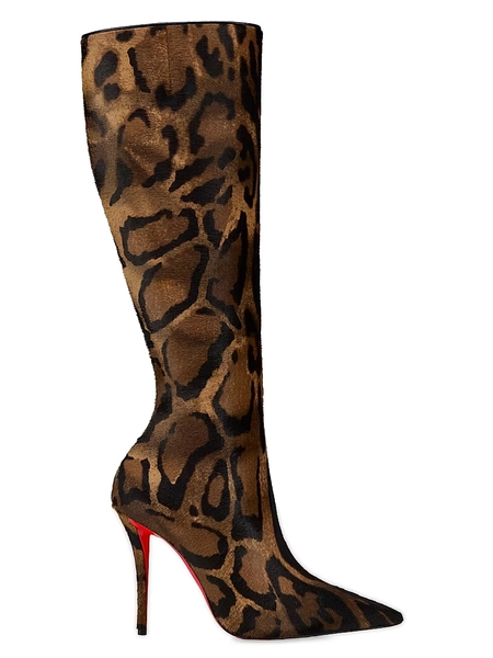 Miss Z Botta 100MM Leather Knee High Boots