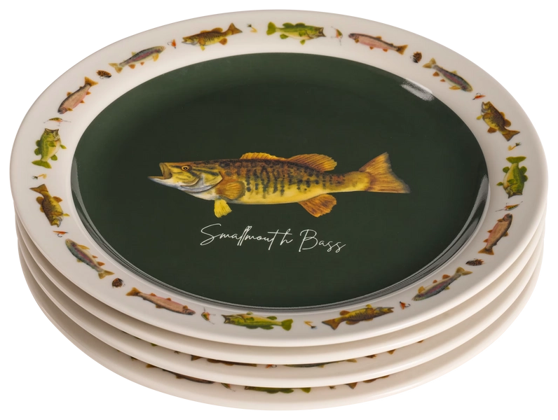 White River Home Fish Luncheon Plates 4-Piece