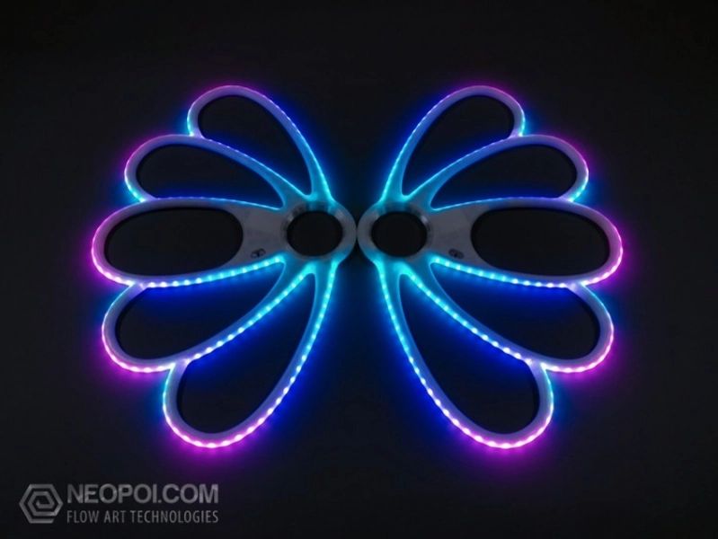 PolyFans - Seashells - LED glow props for flow arts, performances and festivals