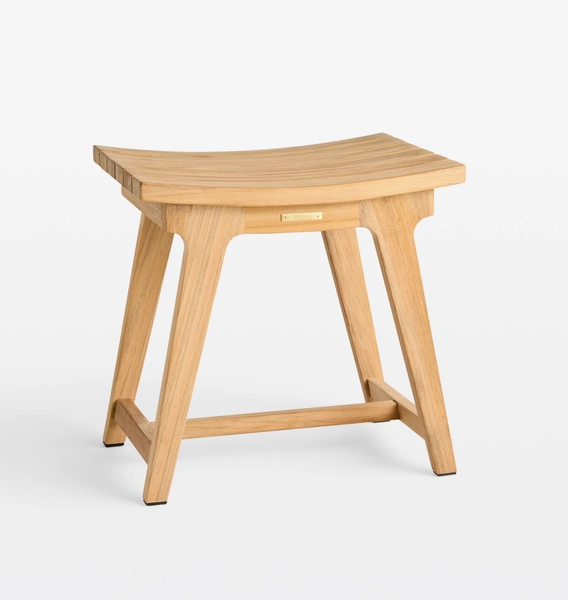 Odin Curved Teak Shower Bench