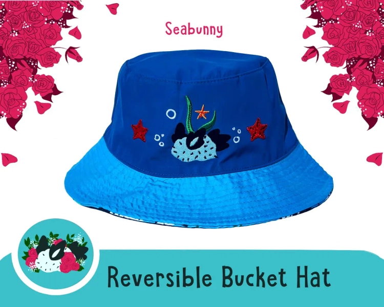 Seabunny Hat - Reversible Bucket Hat SeaBunnyArt