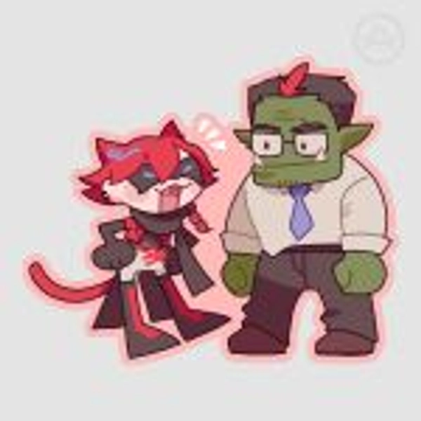 Randacini (Randon Neuring & Caspurr Catacini) Die Cut Sticker by rinrin - ACGGOODS