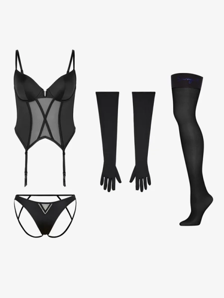 Satin Vixen 4-Piece Set - Savage