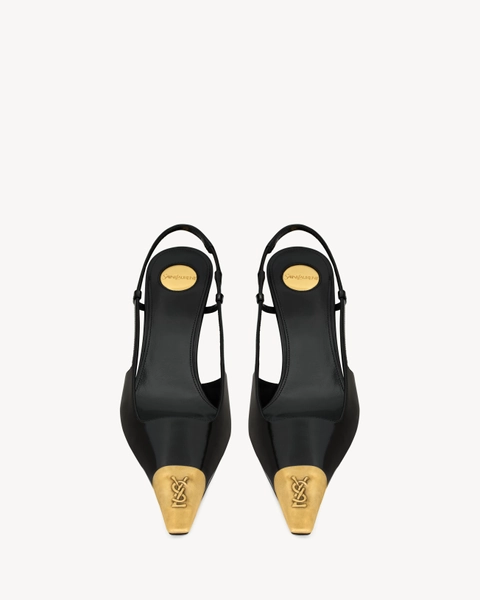 JEANNE slingback pumps in smooth leather