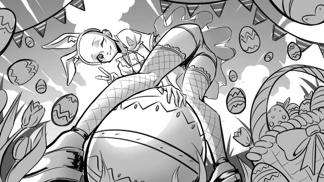 Easter Illustration (YCH) by Koko Hinari (@KokoHinari)