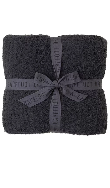 Barefoot Dreams CozyChic Throw in Black.