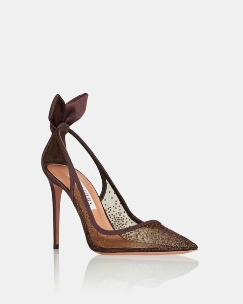 Aquazzura Bow Tie Mesh Pump 105