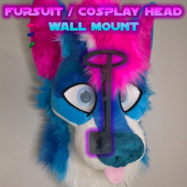 Fursuit Head Wall Mount: Cosplay Headgear Display (10lb Max Load) - Etsy
