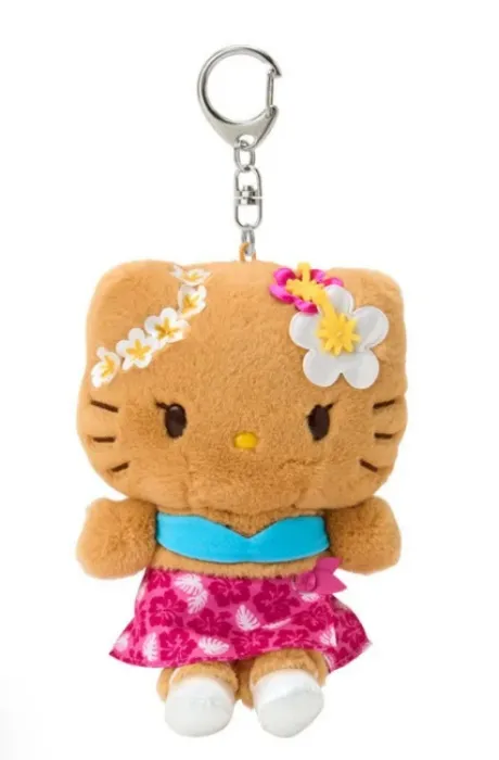 Hello Kitty Pink Plush Mascot Keychain (Suntan Series)