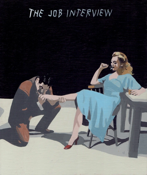 THE JOB INTERVIEW - painting by PulpBrother