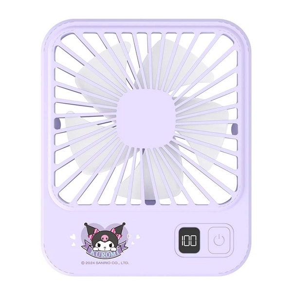 Official Portable Fan Rechargeable Desktop Fan Kawaii Mini Fan - Kuromi