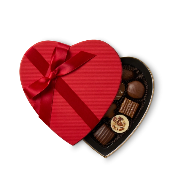 Milk Chocolate Heart Gift Box, 12 pc