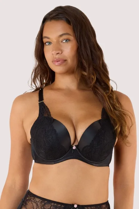 Idol black plunge bra 