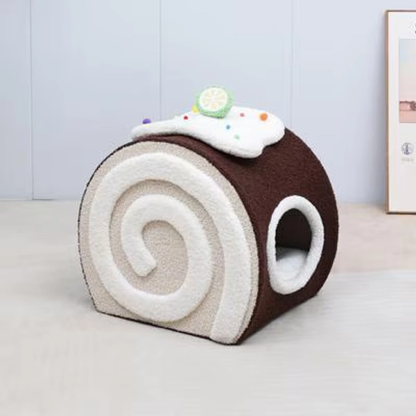 Swiss Roll Cake Cat Bed