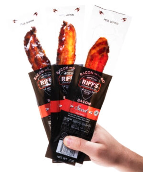 Bacon on the Go: Individually wrapped, ready-to-eat sweet bacon.