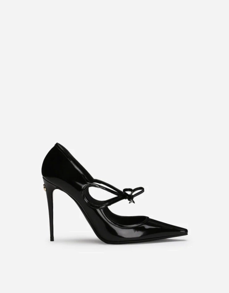 Polished calfskin pumps