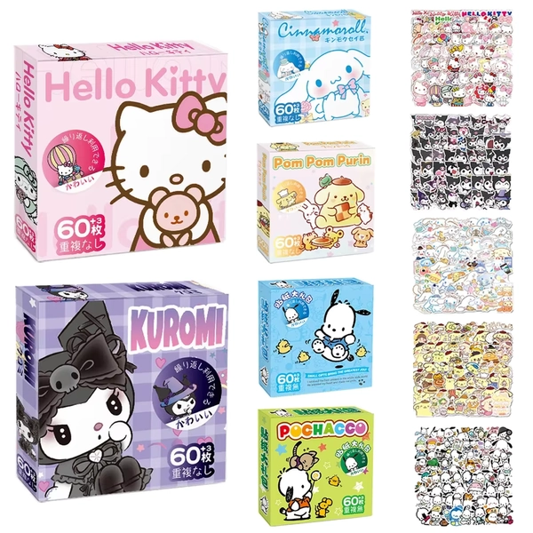 60 szt. naklejek Cinnamoroll