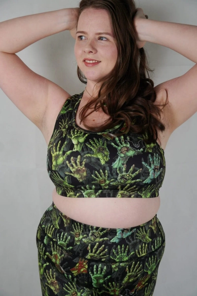 Zombie Invasion - Racerback Crop Top - XS