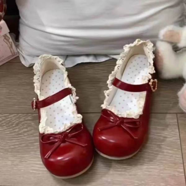 Zapatos individuales a la moda para mujer, novedad de primavera, cabeza redonda, boca poco profunda, Nudo de mariposa, hebilla de Metal, suela suave, zapatos planos antideslizantes - AliExpress 322