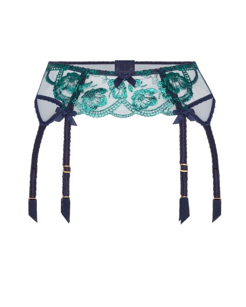 Winnette Suspender in Green | By Agent Provocateur