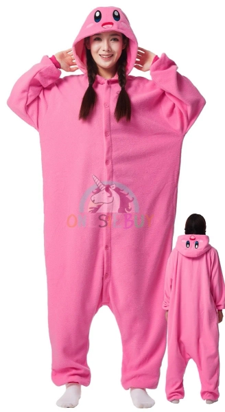 Adult Kirby Costume Onesie Pajamas