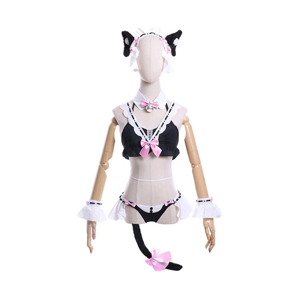 Anime NEKOPARA Chocolates Cosplay Costume Women's Maid Swimsuit Loita Costume
