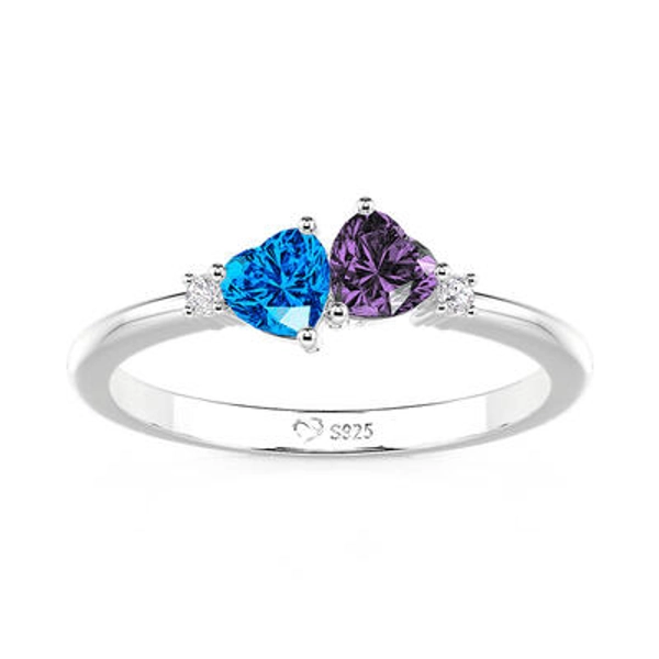 Sapphire + Amethyst Gemstone Ring
