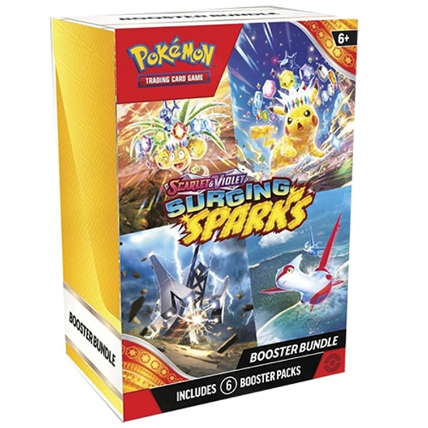 Surging Sparks Booster Bundle Pokemon Center Version - Yellow Lightning Cards